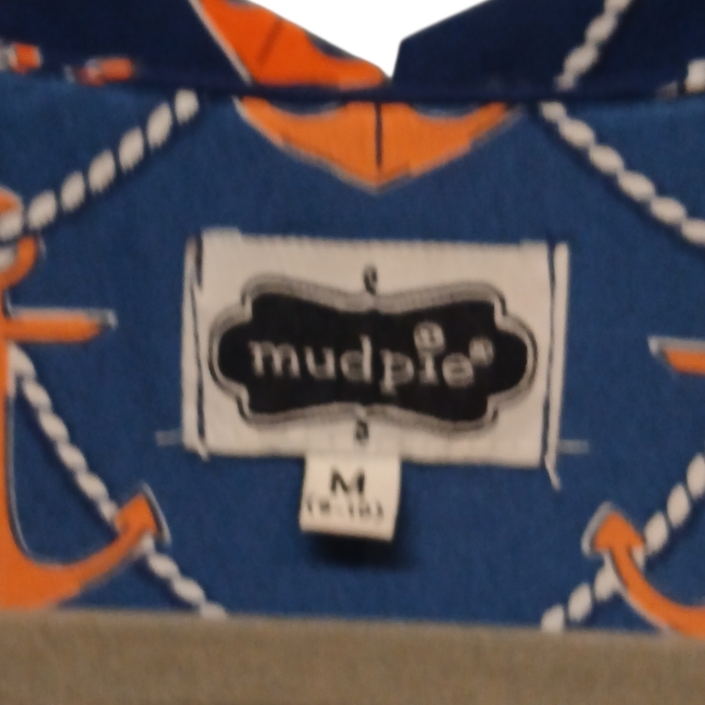 Mud Pie - NWOT, Navy Blue Sleeveless Blouse, Ruffled Collar W/2 Working Buttons, - Picture 6 of 12